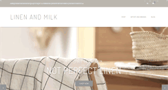 Desktop Screenshot of linenandmilk.com